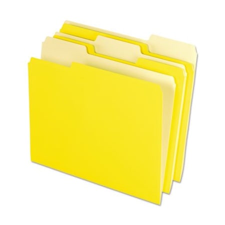 Tops Business Forms Pendaflex, INTERIOR FILE FOLDERS, 1/3-CUT TABS, LETTER SIZE, YELLOW, 100PK 421013YEL